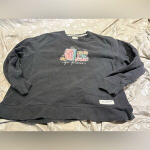 Life is Good black go places sweatshirt XXL